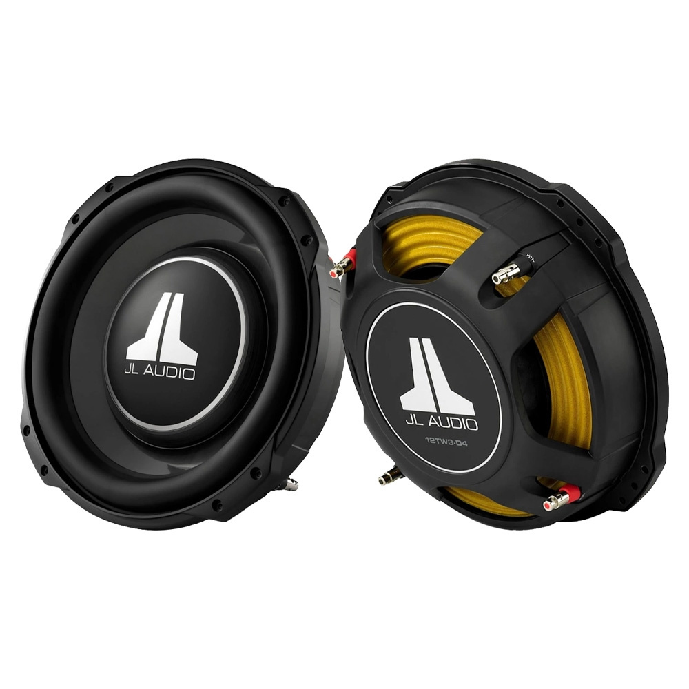 2-pack JL Audio 12TW3-D4, slimmat 12 tums baselement