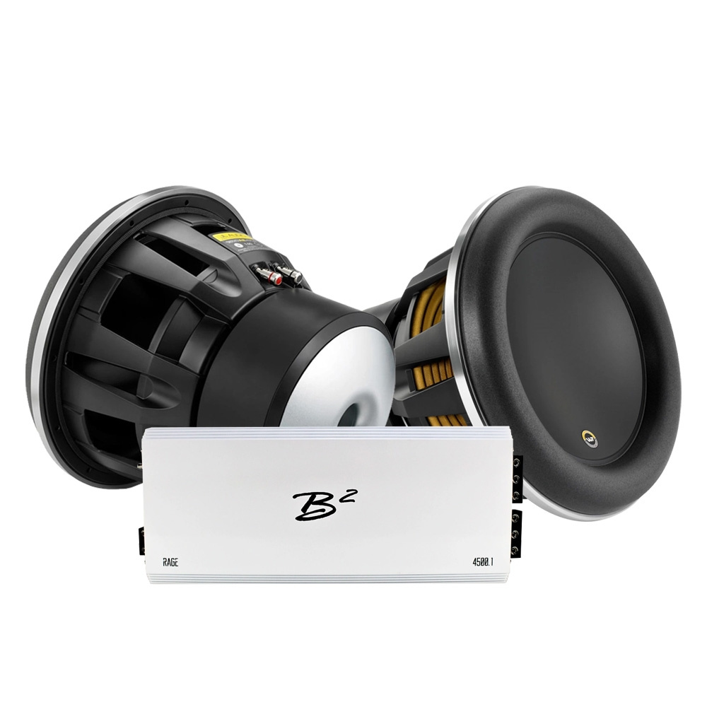 2-pack JL Audio 13W7AE-D1.5 med B2 RAGE 4500.1, baspaket