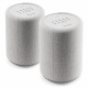 2-pack Audio Pro G10, röststyrd smarthögtalare Två röststyrda smarthögtalare med textilöverdrag.