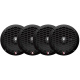 4-pack Rockford fosgate PPS4-6 Punch Pro 6.5tum Fyra svarta högtalare med galler, 6,5 tum, från Rockford Fosgate.