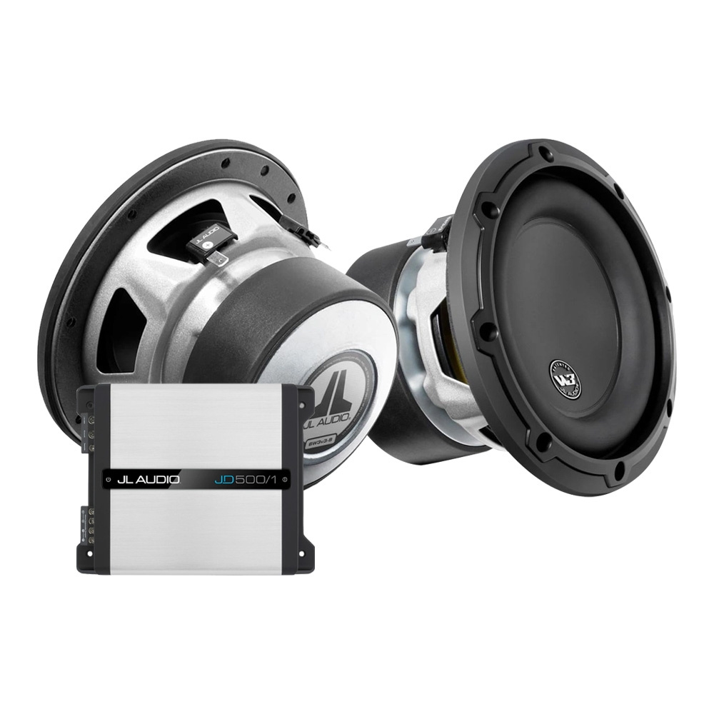 2-pack JL Audio 6W3v3-4 med JD500/1, 2x6.5 baspaket