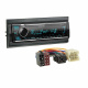 Bilstereo-kit till Volvo 740/760/940/960, Kenwood KMM-BT309 Bilstereo med display, USB och anslutningskablar för Volvo 740/760/940/960.