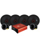 Bass Habit SPL Elite SE200M & SP35H SPL-paket med steg, medium Högtalarsystem med förstärkare och två par högtalare.