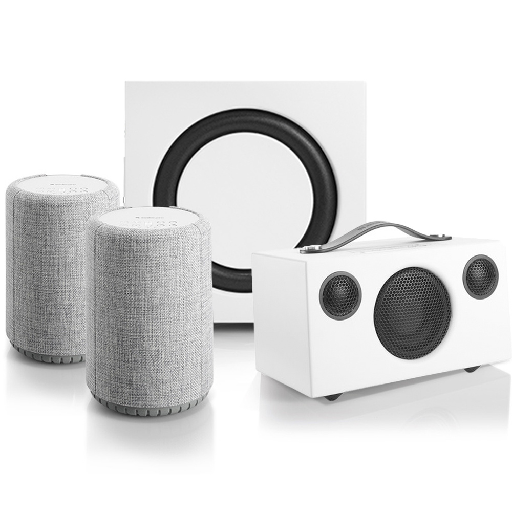 Audio Pro Multiroompaket Large, vitgrå