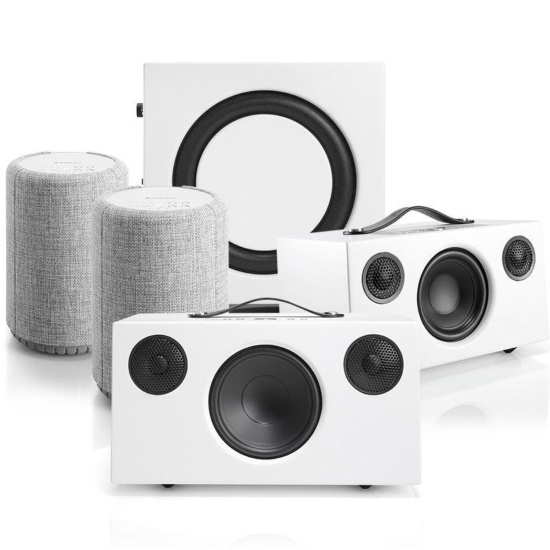 Audio Pro Multiroompaket XL, vitgrå