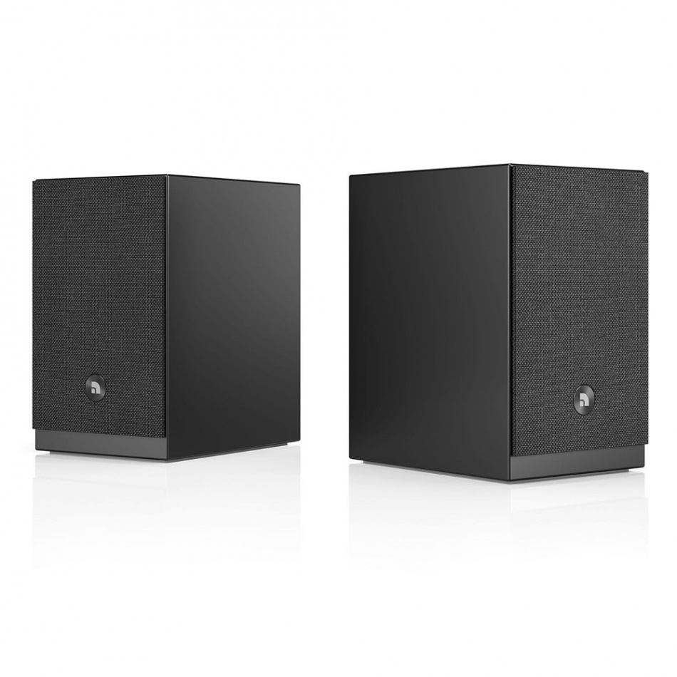 Audio Pro A28 W i svart med SW-5, aktivt 2.1 högtalarpaket