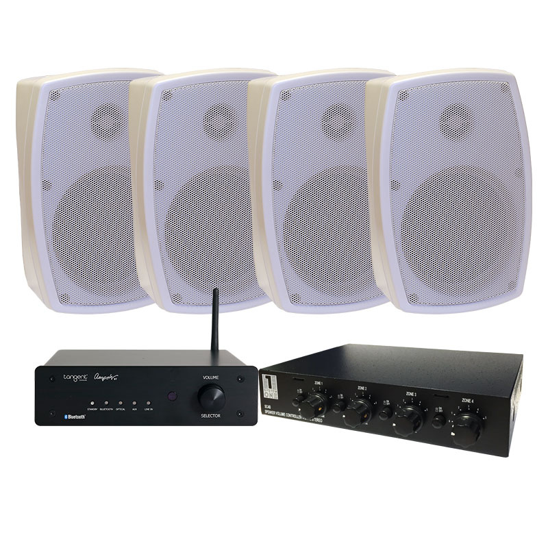 Dayton Audio DTA-120 & 2 par System One OD420 med Högtalarväxel