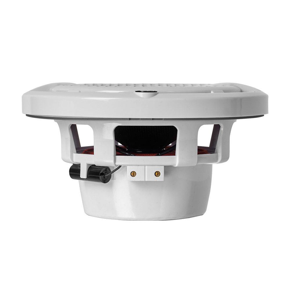 Marin högtalare med vit design, avsedd för båtar och utomhusbruk.