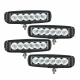 4-pack NIZLED B18RF, 15.8 cm back-/arbetsljus, 18W, arbetsljuspaket Fyra st LED-back-/arbetsljus i svart med fäste. 15.8 cm, 18W totalt.