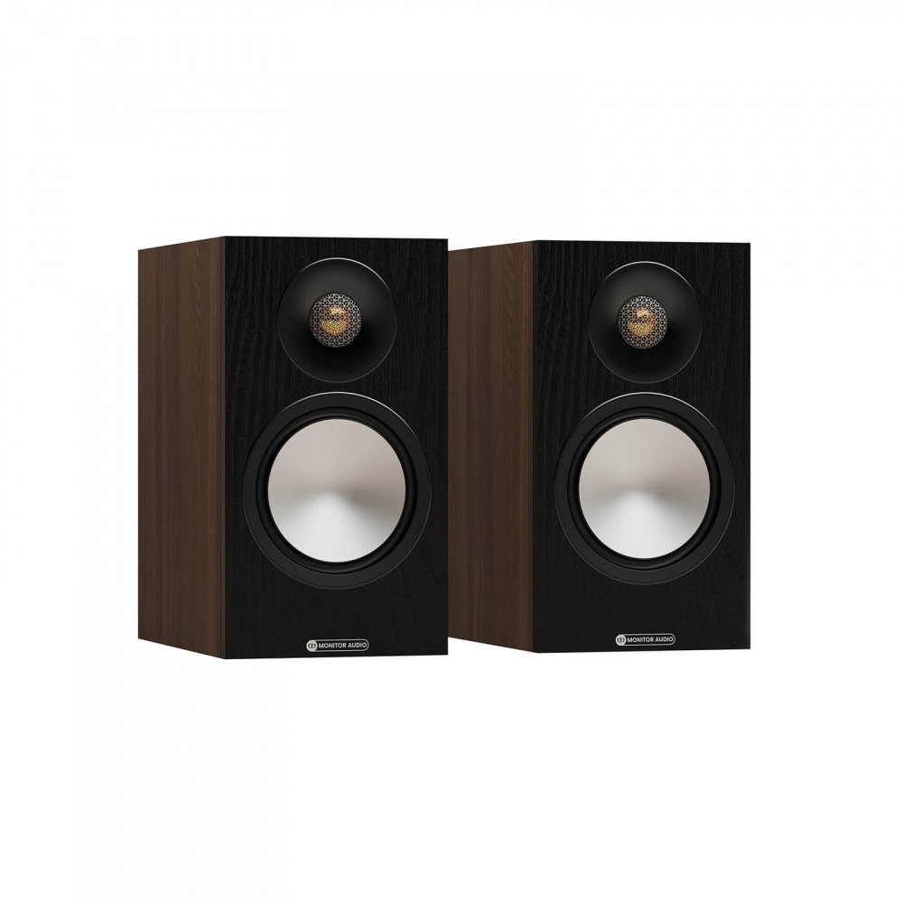 Monitor Audio Bronze 50 7G i valnöt med Custom Design-högtalarstativ, 61cm