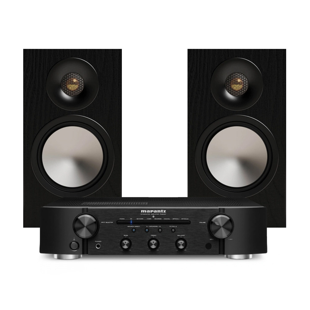 Marantz PM6007 med Monitor Audio Bronze 50 7G i svart, stereopaket
