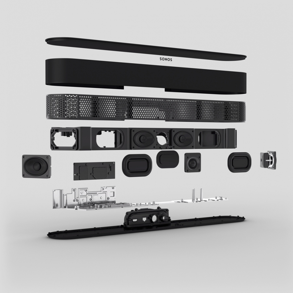 Sonos Beam (gen 2), Era 100 & Sub Mini 5.1.2 soundbarpaket, vit