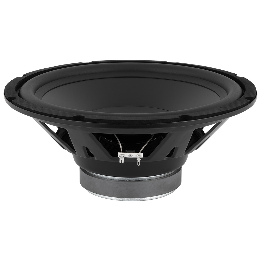 Subwoofer med kraftig bas och robust design för ljudsystem.