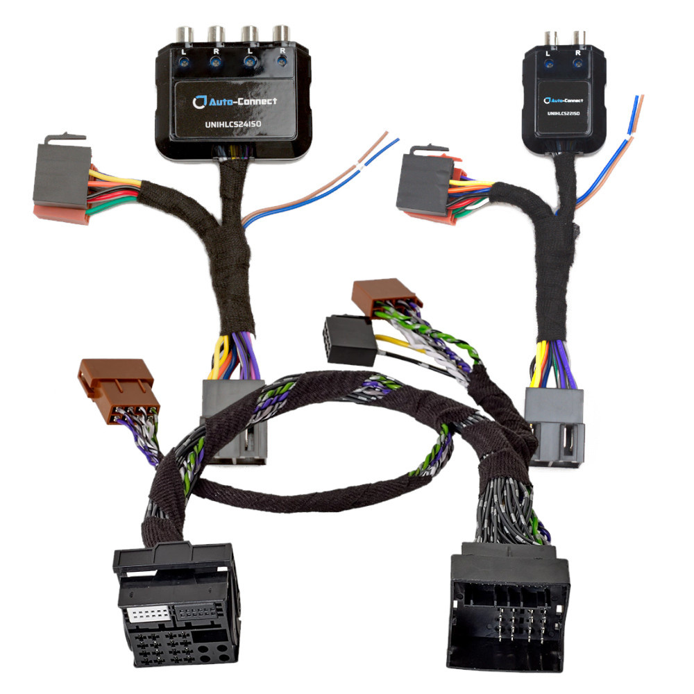 Hög-lågnivåomvandlare med kablar för BMW 2003-2019 utan slutsteg.