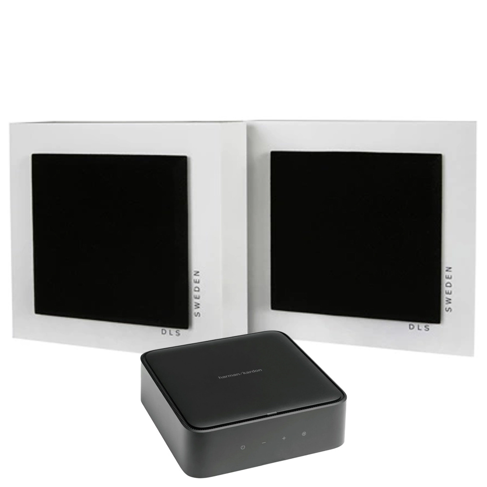 Citation Amp & 2-pack DLS Flatbox Slim Mini stereopaket, vit