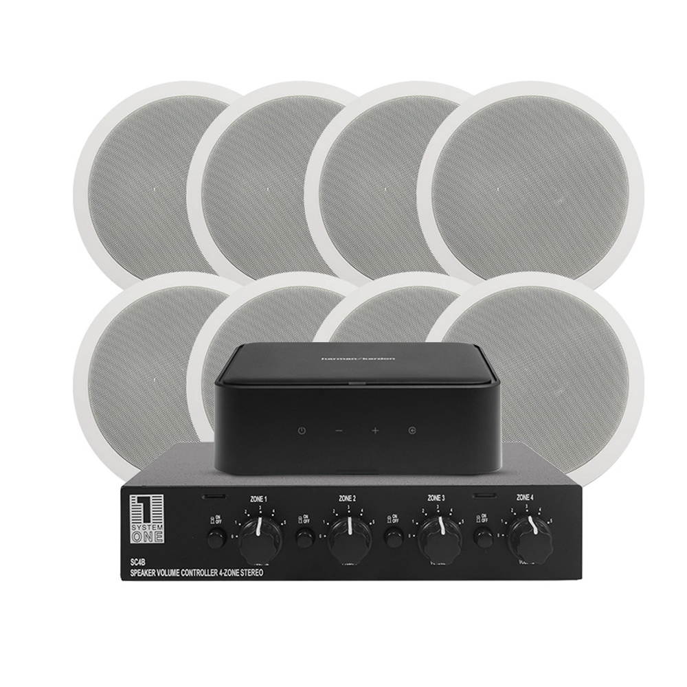 Harman Kardon Citation Amp & 4 par System One IC620, multiroompaket