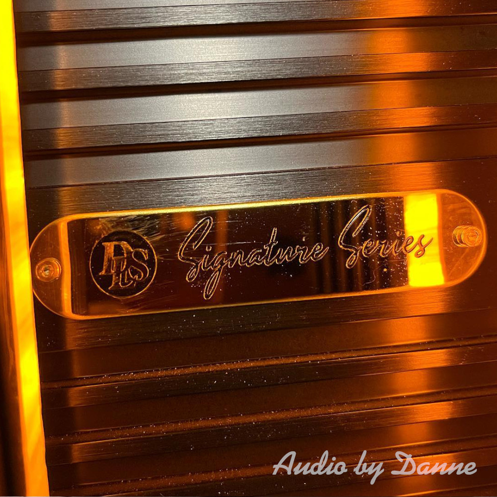 DLS Cruise Signature Series märke på en ljudanläggning.