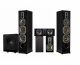 Dynavoice Definition DF-8II 5.1 högtalarpaket med CSB-V12, svart Högtalarpaket i svart med två golvhögtalare, centerkanal och subwoofer.