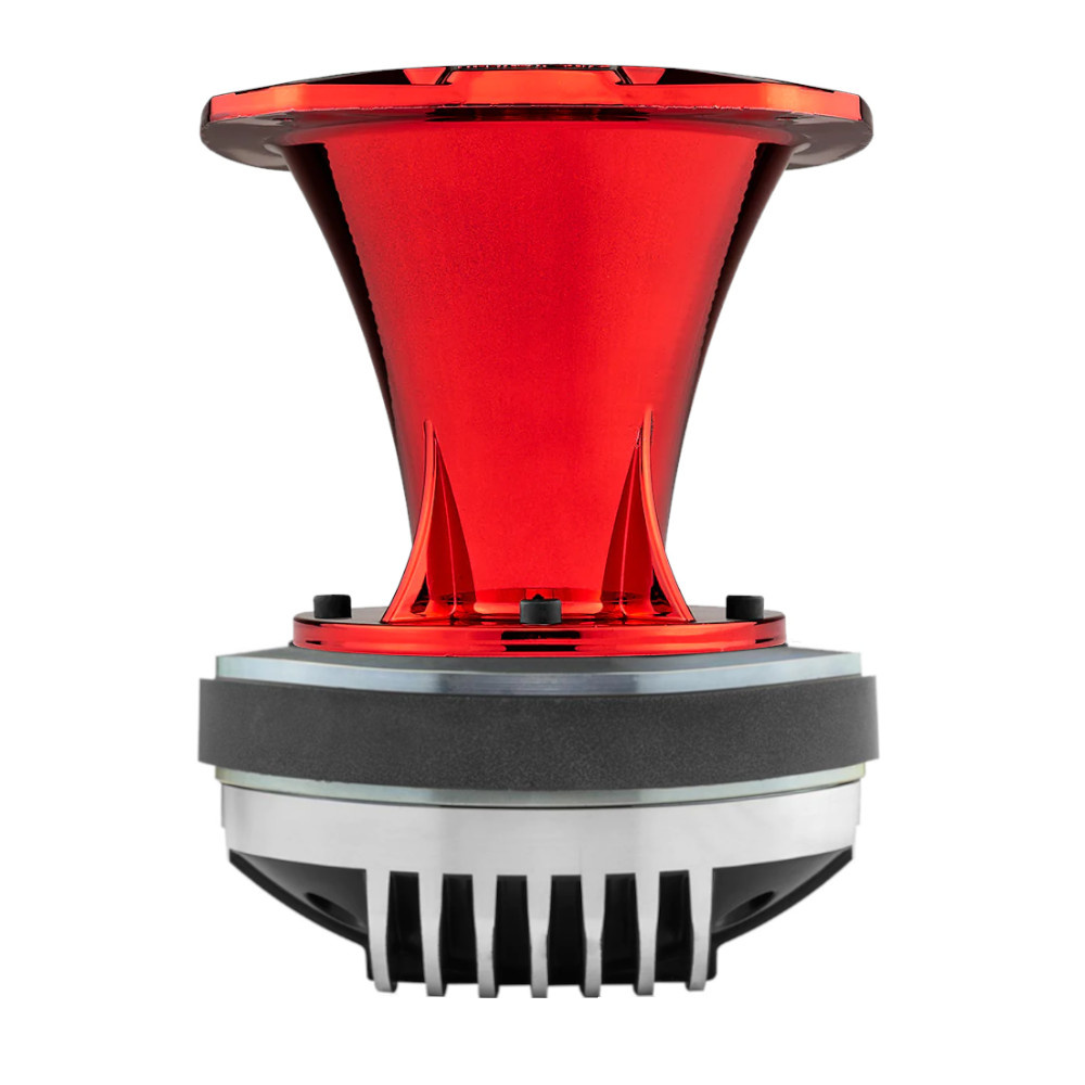 En 2-tums fenoldriver med röd och blå tratt i modern design.