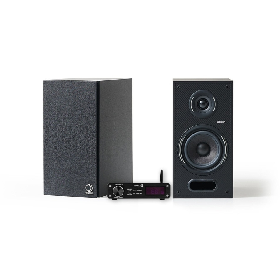 Dayton Audio DTA-PRO med Elipson Horus 6B i svart, 2.0 stereopaket