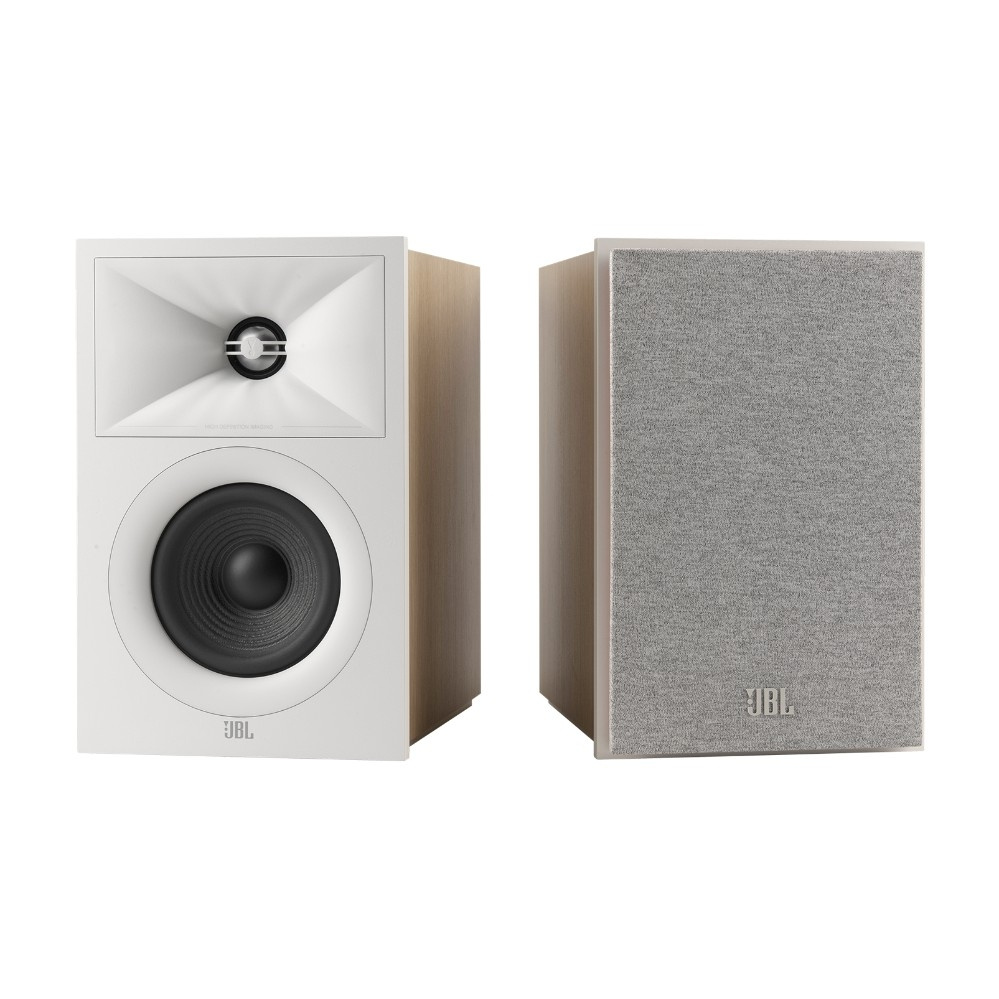 JBL Stage 240B i vitt med Dayton Audio DTA-PRO, 2.0 stereopaket