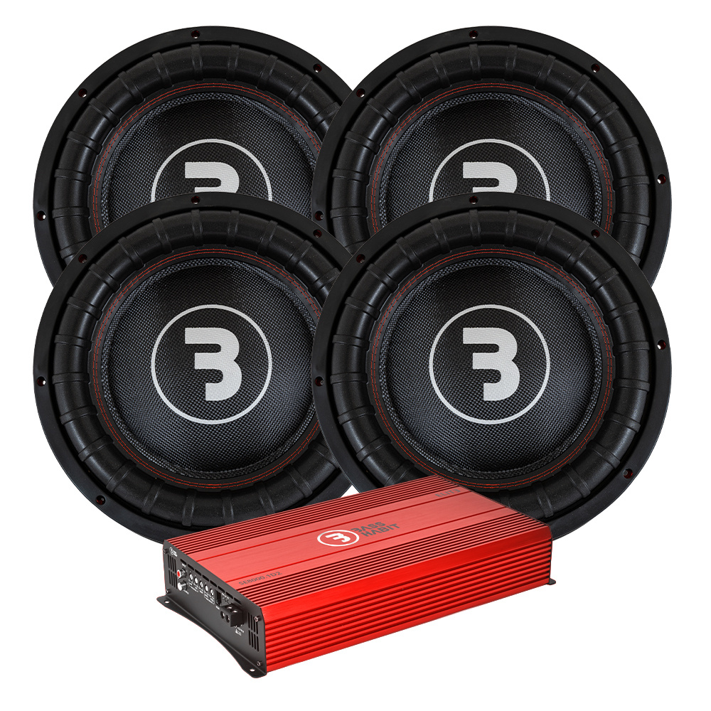 4-pack Bass Habit E2380D1 & SE8000.1D2, brutalt baspaket