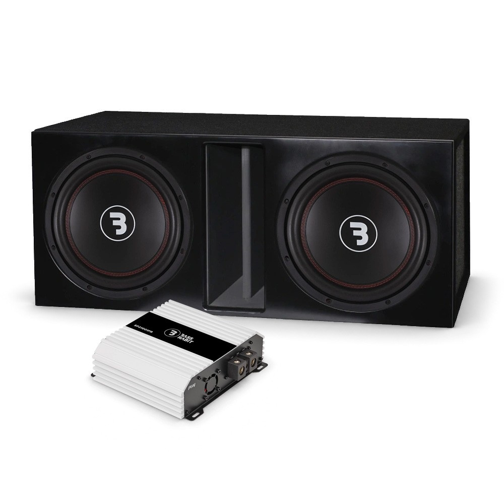 Bass Habit E300D1 i portad låda med SP21001FR, 2x12 baspaket