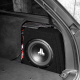 GAS MAD Baspaket till BMW E39 Touring Subwoofer installerad i bagageutrymmet på en BMW E39 Touring.