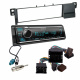 Bilstereo-kit till BMW E46, Kenwood KMM-BT309 (ingen rattstyrning) Bilstereo-kit med Kenwood-enhet och anslutningskablar för BMW E46.