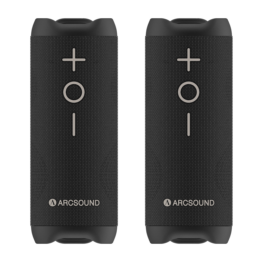 2-pack Arcsound EDGE Bluetooth-högtalare, svart