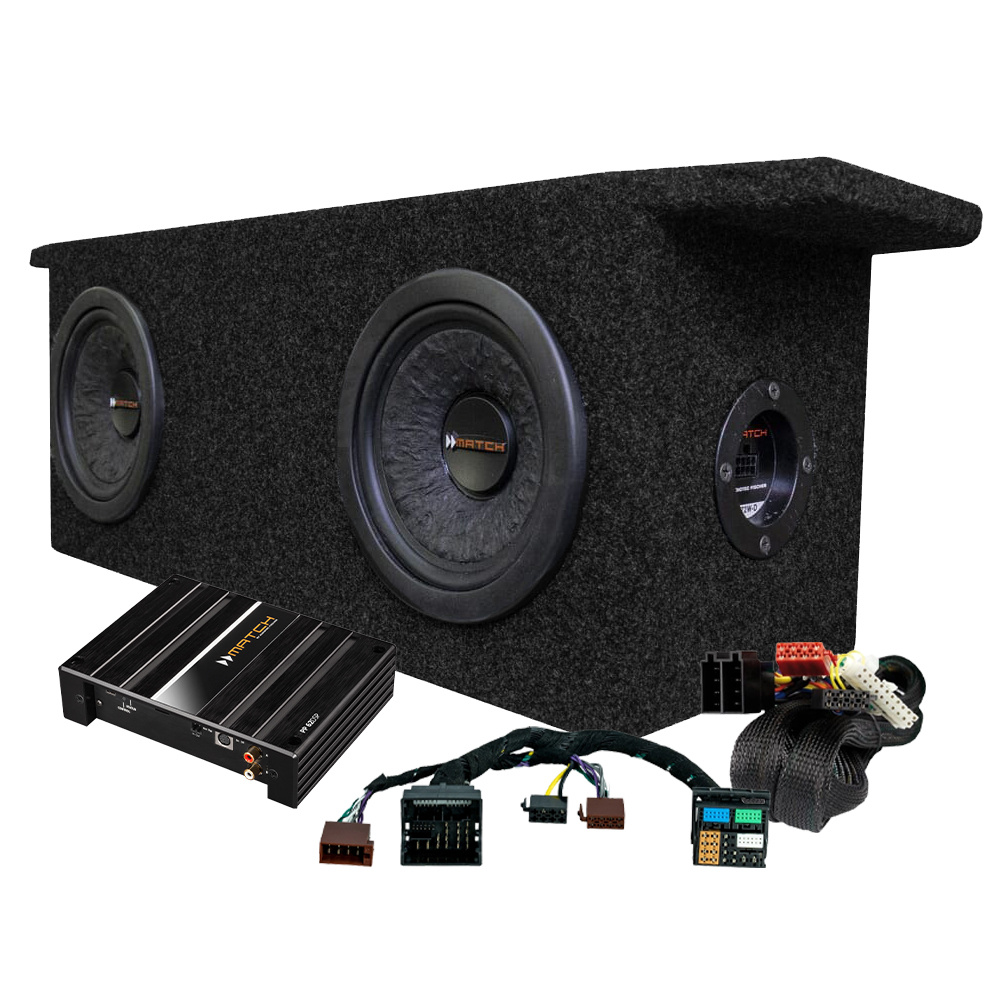 Ljuduppgradering med högtalare, förstärkare och installationskit för Skoda Enyaq.