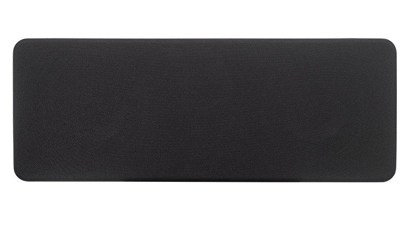 Svart ljudpanel med slät yta, del av hemmabiopaketet.
