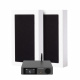 Dynavoice CA802BT & 2-pack DLS Flatbox Midi v2, stereopaket Stereopaket med två högtalare och en förstärkare. Modern design.