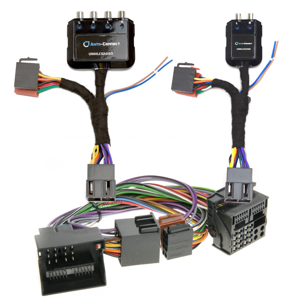 Hög-lågnivåomvandlare med kablar för Ford 2003-2015 utan originalslutsteg.