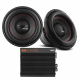 2-pack DS18 GEN-XX10.4DHE & GAS MAD A2-1200.1DFL, baspaket Två subwoofers och en förstärkare för baspaket.