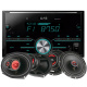 GAS GMA252BTR & Bass Habit Play-högtalare Bilstereo med fyra högtalare, USB och radiofunktion.