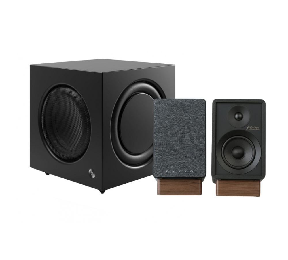 Onkyo GX-30ARC med Audio Pro SW-10 aktivt 2.1 högtalarpaket, svart