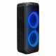 2-pack Arcsound HAZE XXL, tung partyhögtalare med trådlös mikrofon och Bluetooth Tung partyhögtalare med trådlös mikrofon och Bluetooth. Blå LED-ljus.