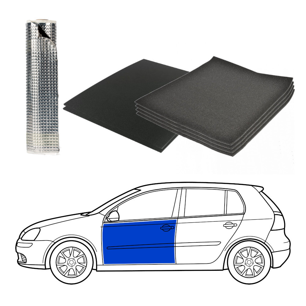 Produkter för ljudisolering till halvkombibilar, inklusive dörrsidor.