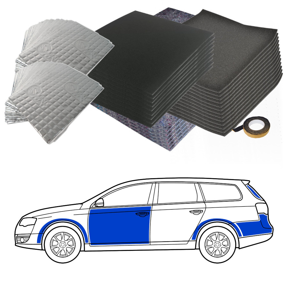 Ljudisoleringsmaterial för kombi, med skum och reflexskikt. Enkel installation.