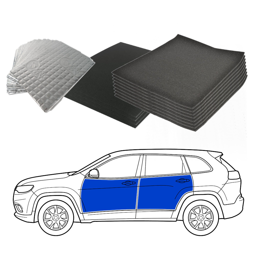 Ljudisoleringsmaterial för SUV:dörrar och dörrsidor.