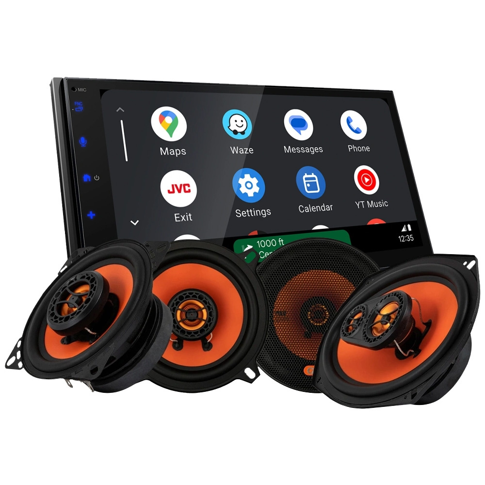 JVC KW-M695DBW bilstereopaket med GAS MAD X1-högtalare