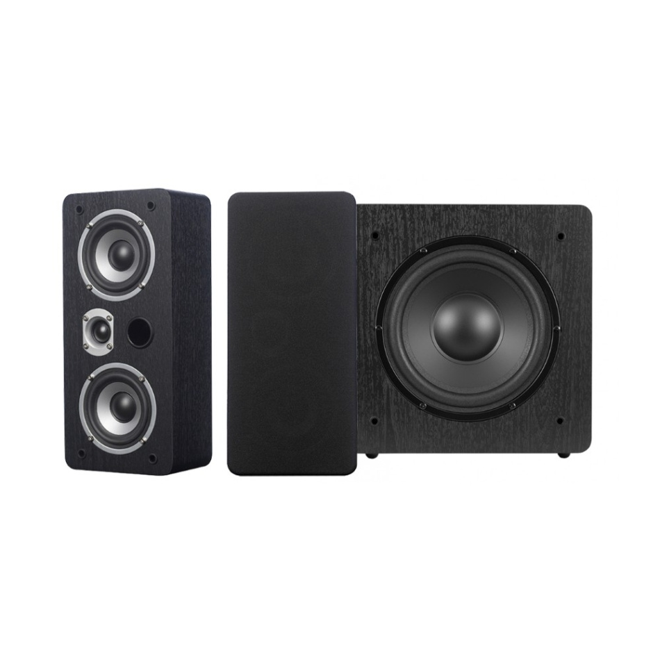 Dynavoice Magic LCR-4 EX med Challenger Sub 8, 2.1 högtalarpaket i svart