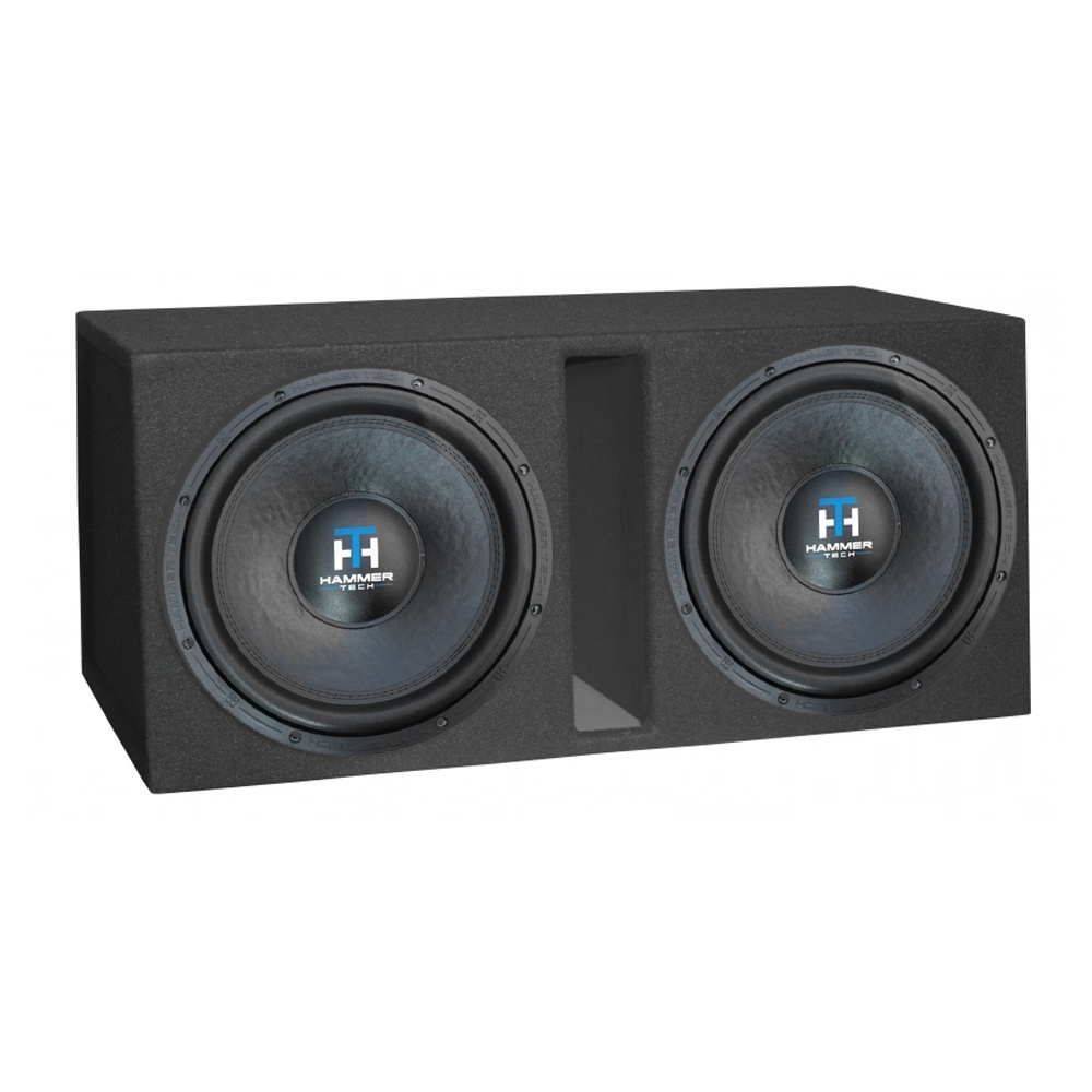 Portad 2x15 tum baslåda med 2st Hammer Tech LCW15V2D4