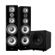 Dynavoice Challenger M-105 & CSB-V15 svart högtalarpaket 2.1, svart Högtalarpaket med två tornhögtalare och en baslåda i svart.