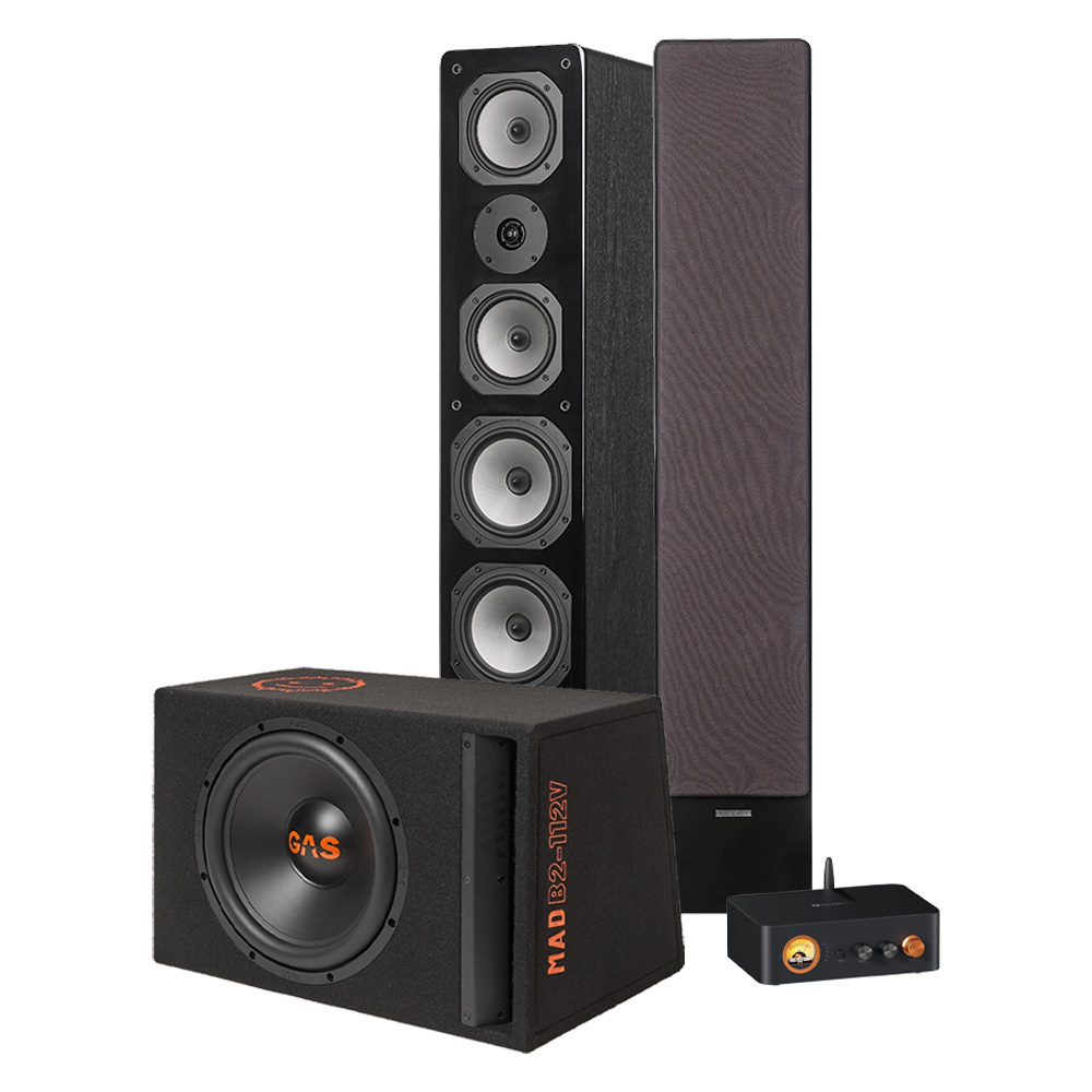 Dynavoice M-65 EX v4 med baslåda och förstärkare, 2.1 festpaket