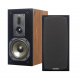 Magnat MA700 & Dynavoice Definition DM-6, stereopaket Högtalarpaket med träfinish och svart frontgrill.