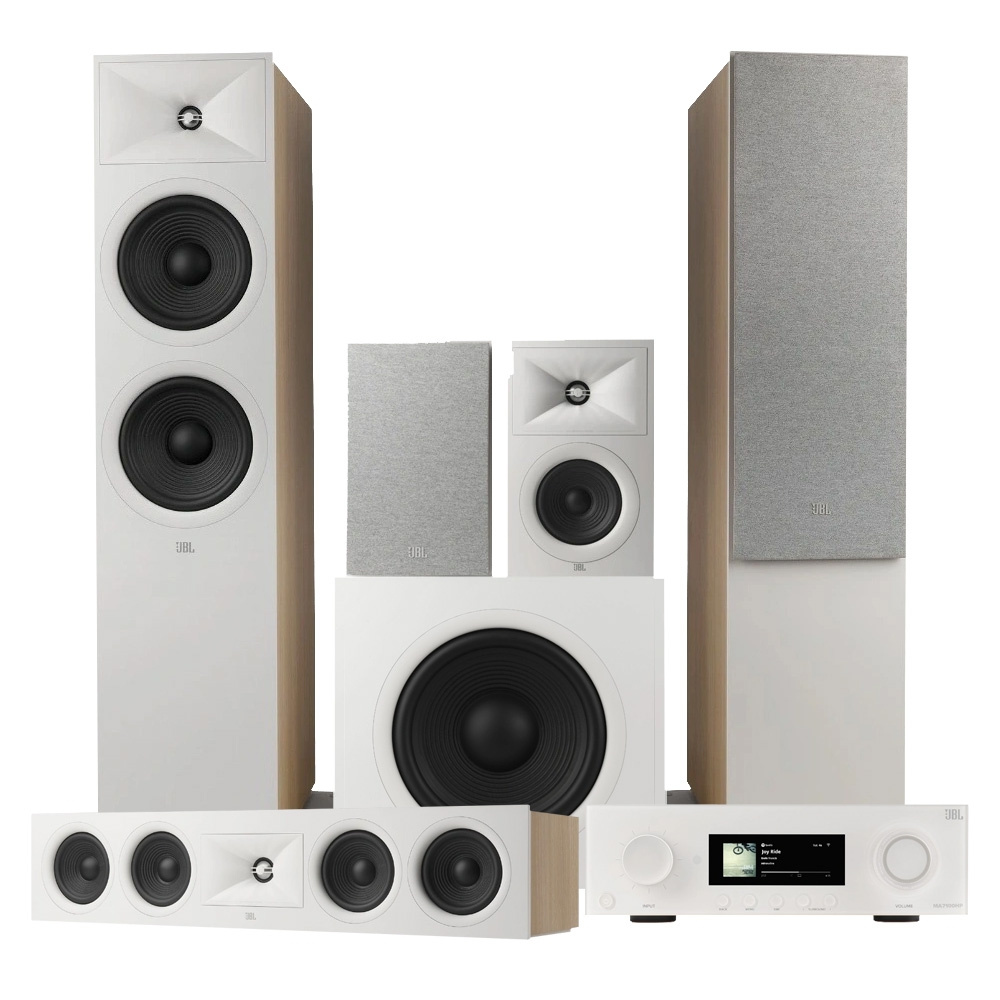 JBL Stage 280F 5.1 hemmabiopaket med MA7100HP, vit