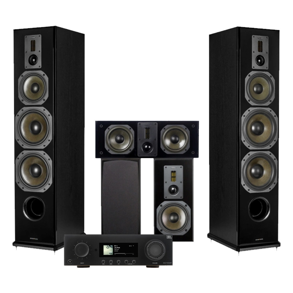 Dynavoice Definition 5.0 hemmabiopaket med JBL MA7100HP, svart