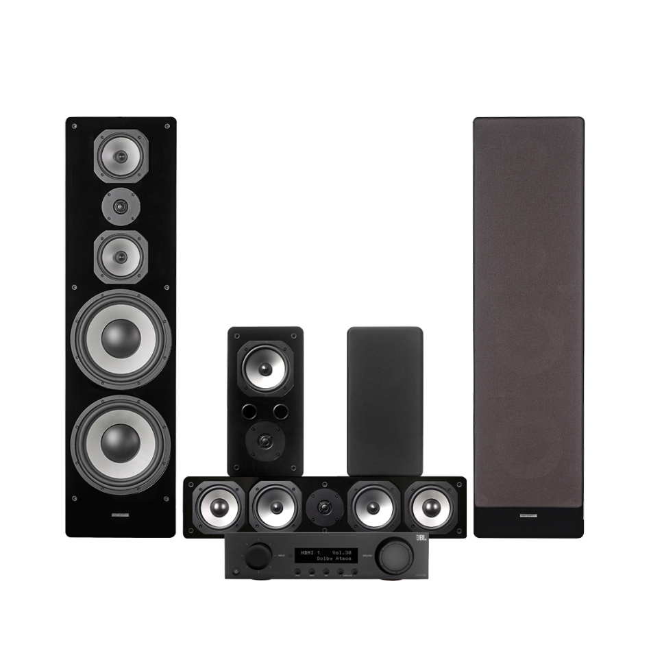 JBL MA710 5.0 hemmabiopaket med Dynavoice Challenger-högtalare